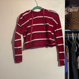 Charlotte Russe XS striped long sleeve with hoodie